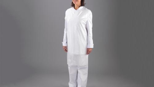 Disposable Polythene Aprons Heavyweight Flat Packed - White