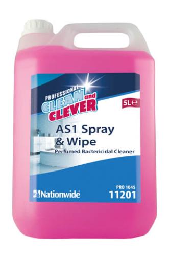 Clean & Clever Spray & Wipe Refill AS1  Perfumed Bactericidal Cleaner           11201