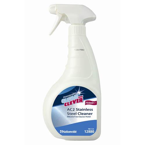 Clean & Clever Stainless Steel Cleaner  AC2 (Trigger) EACH- SINGLE BOTTLE ONLY  12880