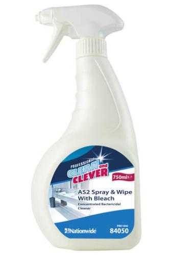 Clean & Clever Spray & Wipe with Bleach AS2                                     84050