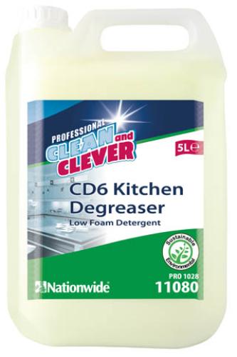 Clean & Clever Kitchen Degreaser CD6    Low Foam Detergent                      11080