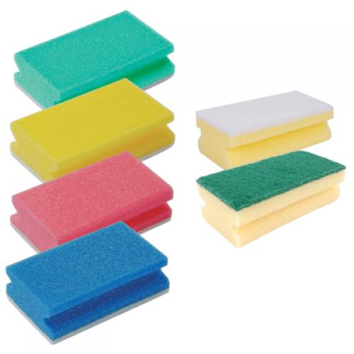 Finger Grip Sponge Scouring Pad R/B SpotOn Supplies