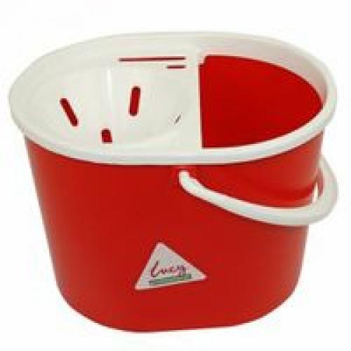 Lucy Oval Mop Bucket Plastic 7lt - Red
