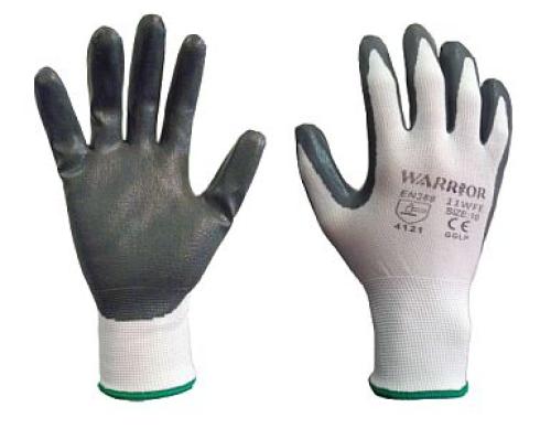 Warrior Foam Lined Nitrile Coated Glove - Grey Size 7                           - EACH SINGLE PAIR