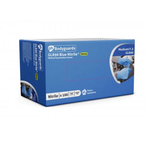 Bodyguards Nitrile Glove Blue           Powder Free
