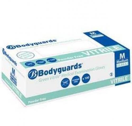 Bodyguards Vitrile Powder Free Gloves   Green GL6632 - Medium