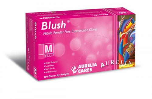 Aurelia Blush Nitrile Glove Pink        - Powder Free                           S/M/L/XL