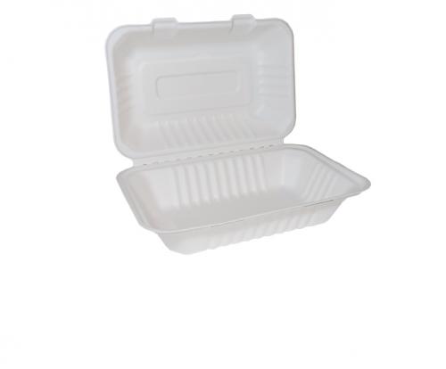 Bagasse Clamshell Large 9x6''           D06003