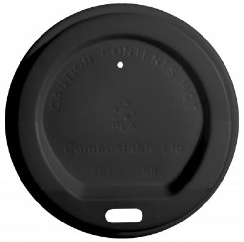 CPLA Black SipThrough Hot Cup Lid       12/16oz                                 B10013