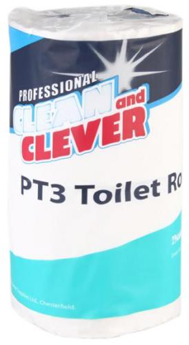 Clean & Clever Toilet Roll PT3          2ply White                              105899