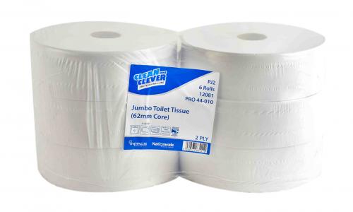 Clean & Clever Maxi Jumbo PJ2           Toilet Tissue 2ply White                12081