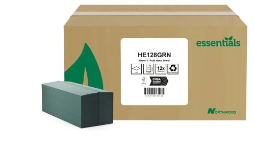 C Fold Towel 1ply Green                 HE128GRN