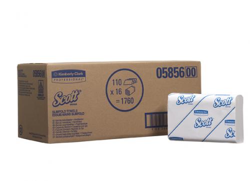 Scott Slimfold Towel 5856               1ply White