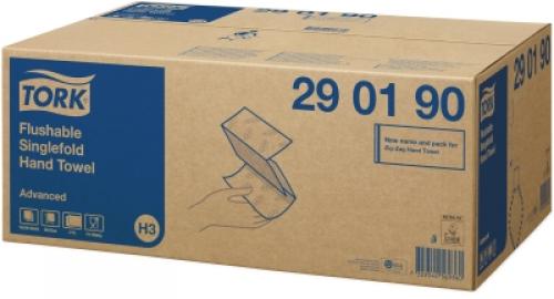 Tork Flushable Towel                    2ply White                              290190