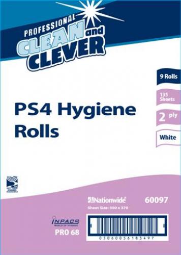 Essentials Hygiene Couch Roll PS4       2ply White 500mm (20")
