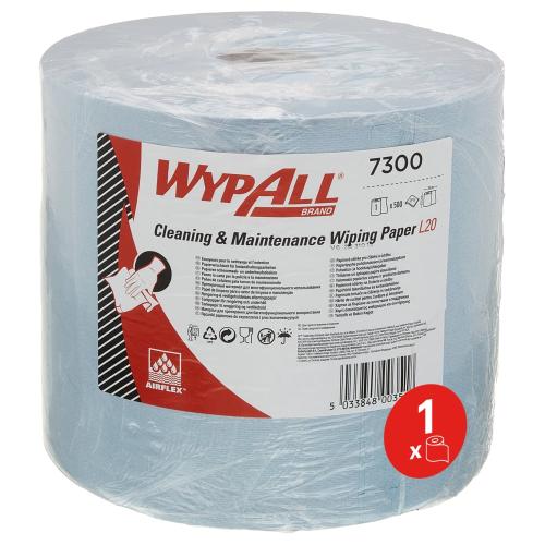 Wypall L20 Extra + Roll 7300 - 2ply Blue