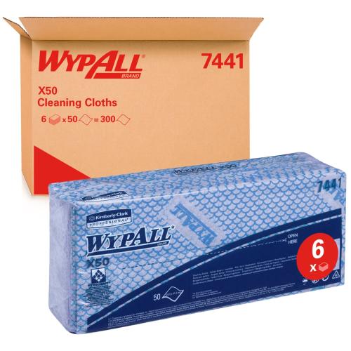 Wypall X50 Cleaning Cloths 7441 - Blue