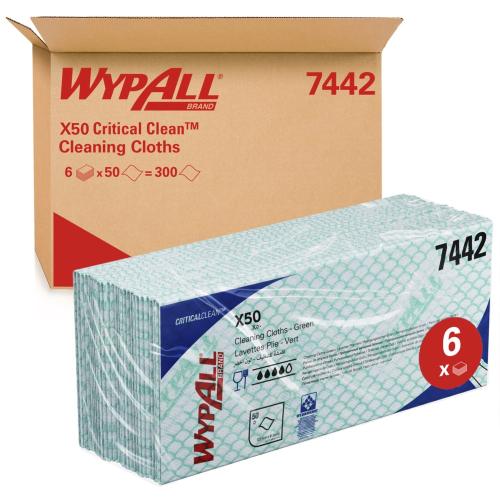 Wypall X50 Cleaning Cloths 7442 - Green