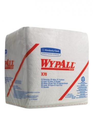 Wypall X70 Qtr. Folded Cloths 8387      1ply White