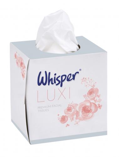 Whisper Luxi Cubed Facial Tissues       2ply White