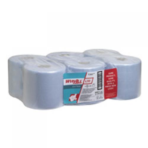 Wypall L10 Extra - Centrefeed Rolls     1ply Blue                               7255