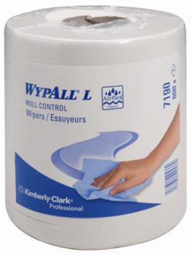 Wypall L10 Extra Roll Control Wipers    1ply White                              7490