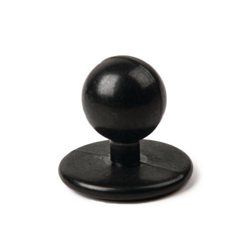 Whites Stud Buttons Black (Pack 12)