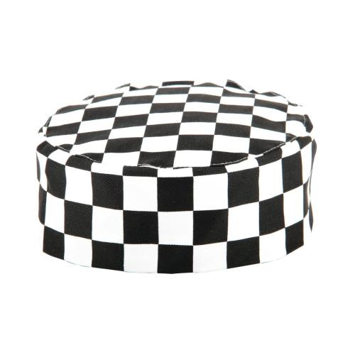 Whites Skull Cap Big Black Check Polycotton - One Size