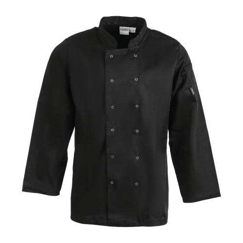 Whites Vegas Unisex Chef Jacket Long Sleeve Black - L