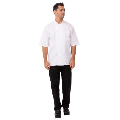 Chef Works Montreal Basic White Cool Vent Chef Jacket (JLCV) - Size 3XL
