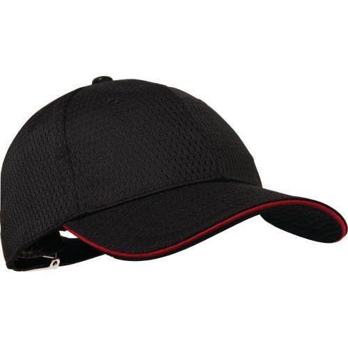 Chef Works Cool Vent Baseball Cap Red Trim - One Size