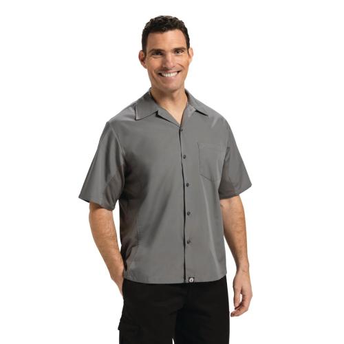 Chef Works Cool Vent Chef Shirt Polycotton Grey - Size L