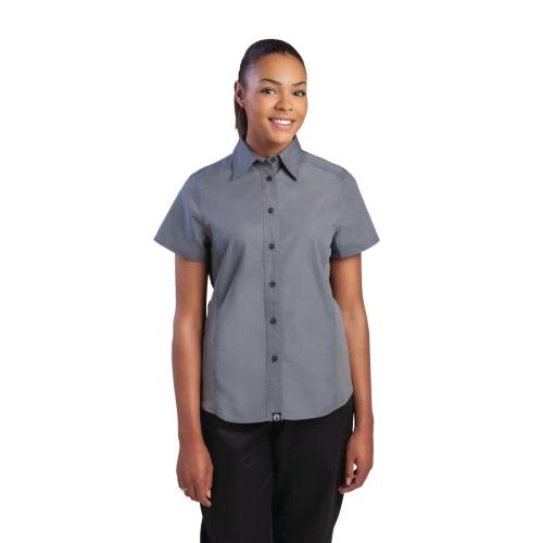 Chef Works Ladies Grey Cool Vent Chef Shirt Polycotton - Size XL (B2B)