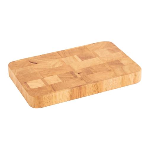 Vogue Rectangular Wooden Chopping Board Small - 230x150x25mm 9x6x1"