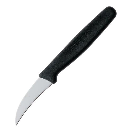 Victorinox Standard Black Handle Shaping Knife Curved Blade - 6cm