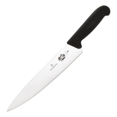 Victorinox Fibrox Black Handle Carving Knife - 22cm