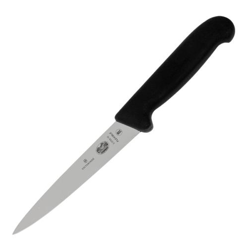 Victorinox Fibrox Black Handle Filleting Knife Flexible Blade - 16cm