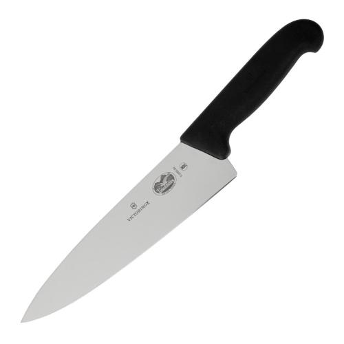 Victorinox Fibrox Black Handle Carving Knife Extra Broad Blade - 20cm