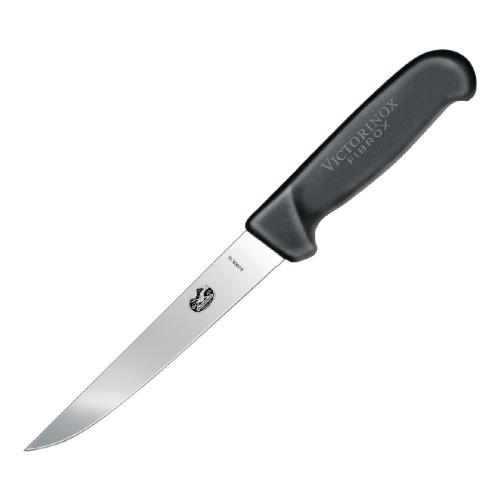 Victorinox Fibrox Black Handle Boning Knife Straight Blade - 12cm