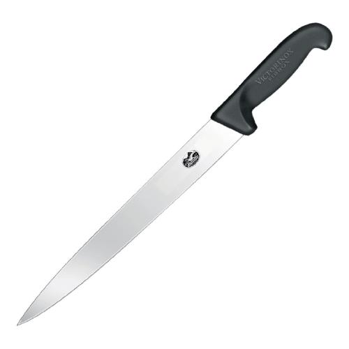 Victorinox Fibrox Black Handle Slicing Knife Pointed Tip - 25cm