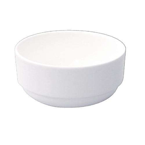 Alchemy White Consomme Bowl Unhandled - 10oz (Box 24) (Direct)
