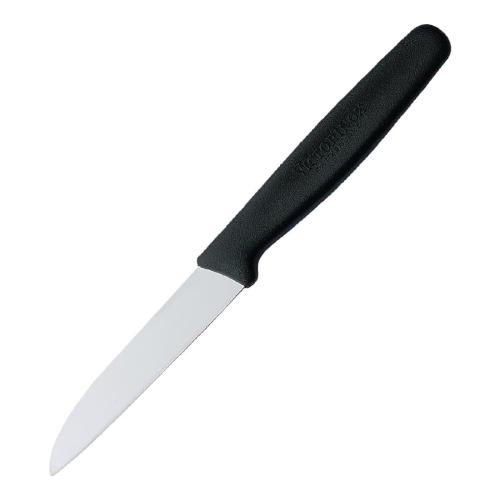 Victorinox Standard Black Handle Paring Knife Straight Edge - 8cm