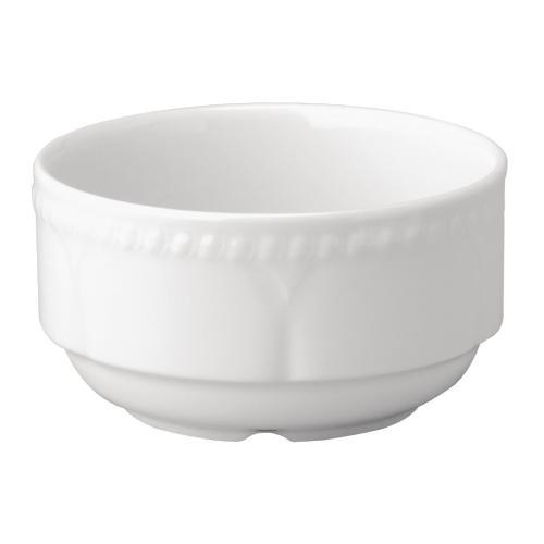 Buckingham White Unhandled Consomme Bowl (Box 24) (Direct)
