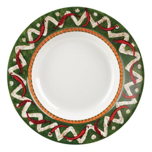 Salsa Rimmed Pasta Plate (Box 12) (Direct)