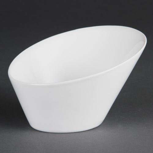 Olympia Whiteware Oval Sloping Bowl - 700ml 23 3/5fl oz (Box 3)