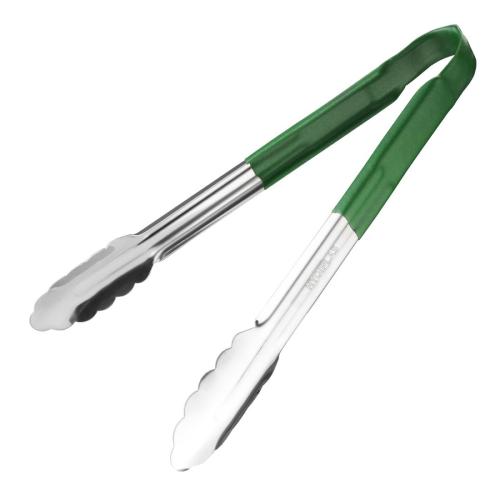 EDLP Hygiplas Colour Coded Serving Tong Green - 300mm