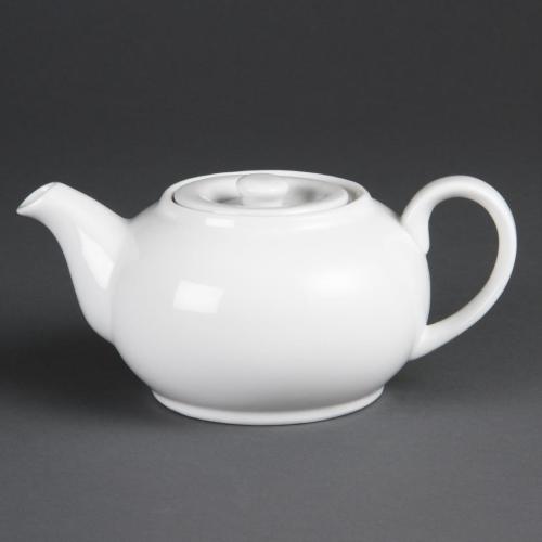 Olympia Whiteware Teapot - 852ml 28.8fl oz (Box 4)