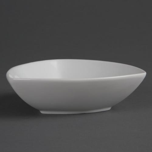 Olympia Whiteware Rounded Triangular Bowl - 155x45mm (Box 6)
