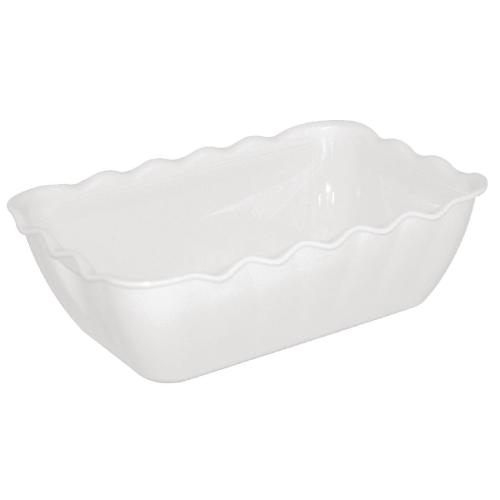 Olympia Kristallon Medium Salad Crock White SAN - 2Ltr 67.6fl oz