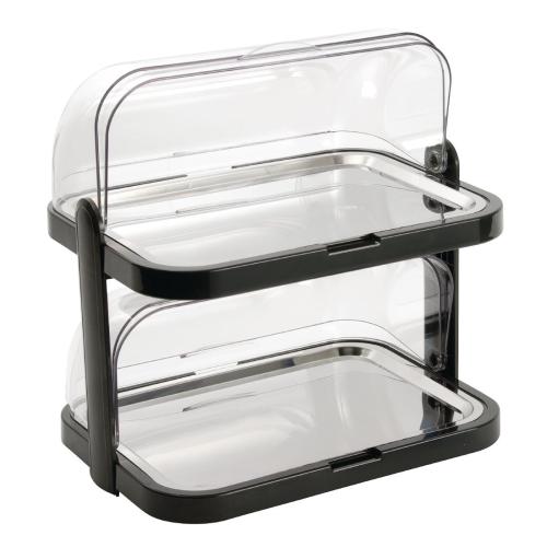 Double Stack Cooling Display Tray Roll Top - 440x320x440mm (includes 4 coolers)
